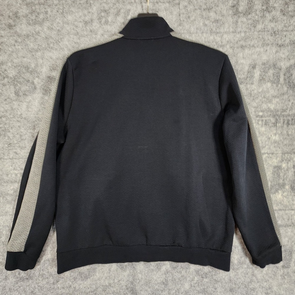 Puma Sweater Mens Size 2XL Full Zip logo Black Gray strips on sleeves - Picture 10 of 12